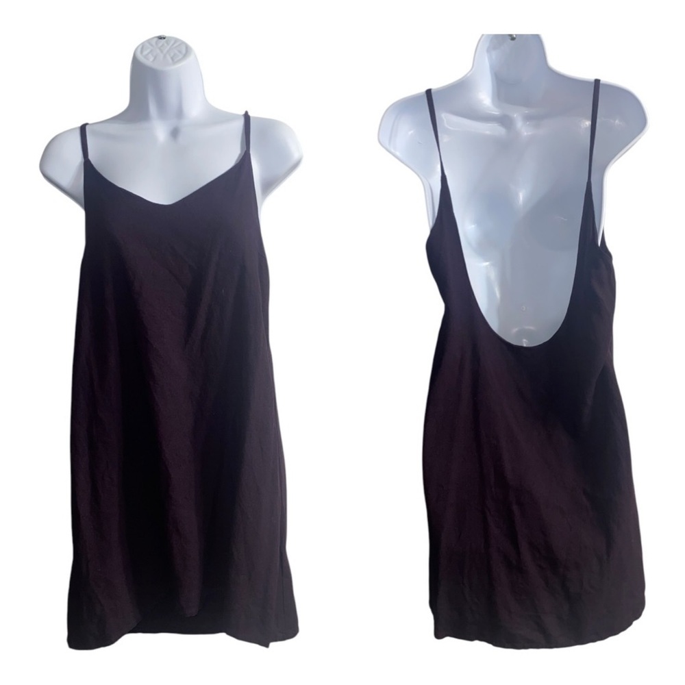 Purple open back tunic